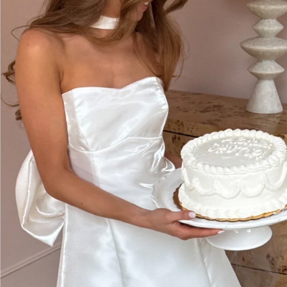 White Bridal Dress with Bow